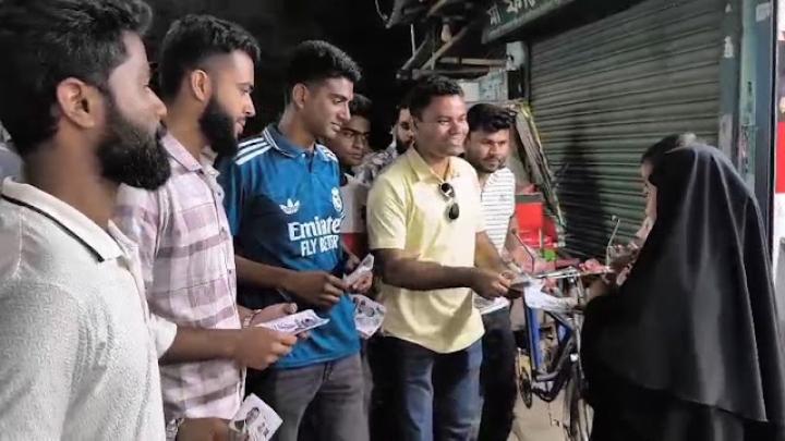 বগুড়ায় ধানের শীষের নির্বাচনী প্রচারণায় কেন্দ্রীয় ছাত্রদল নেতা জিসান